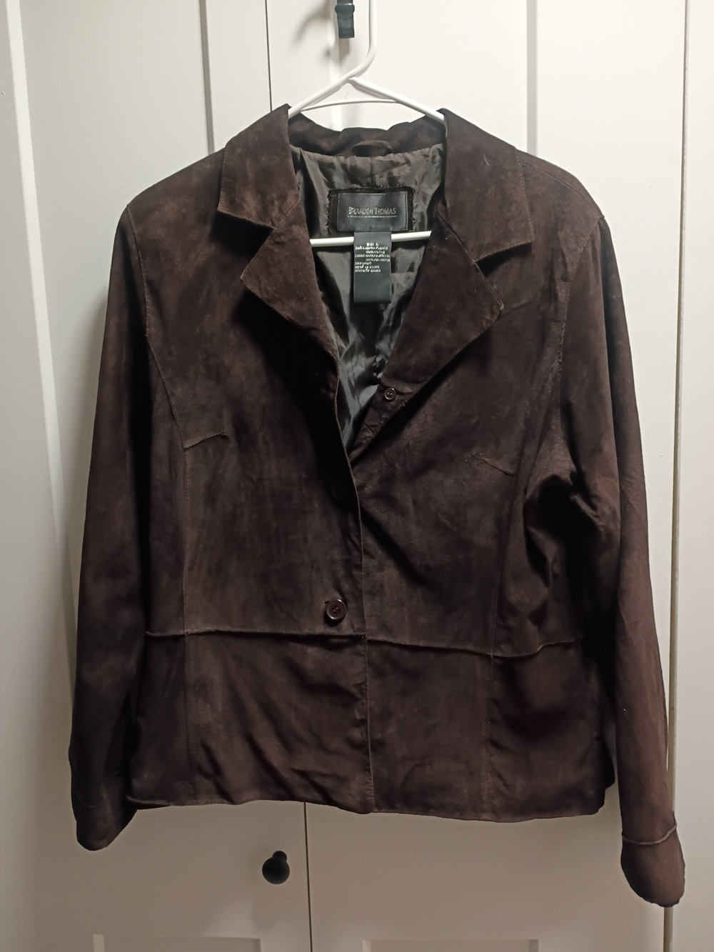 Brandon Thomas Dark Brown Suede Blazer